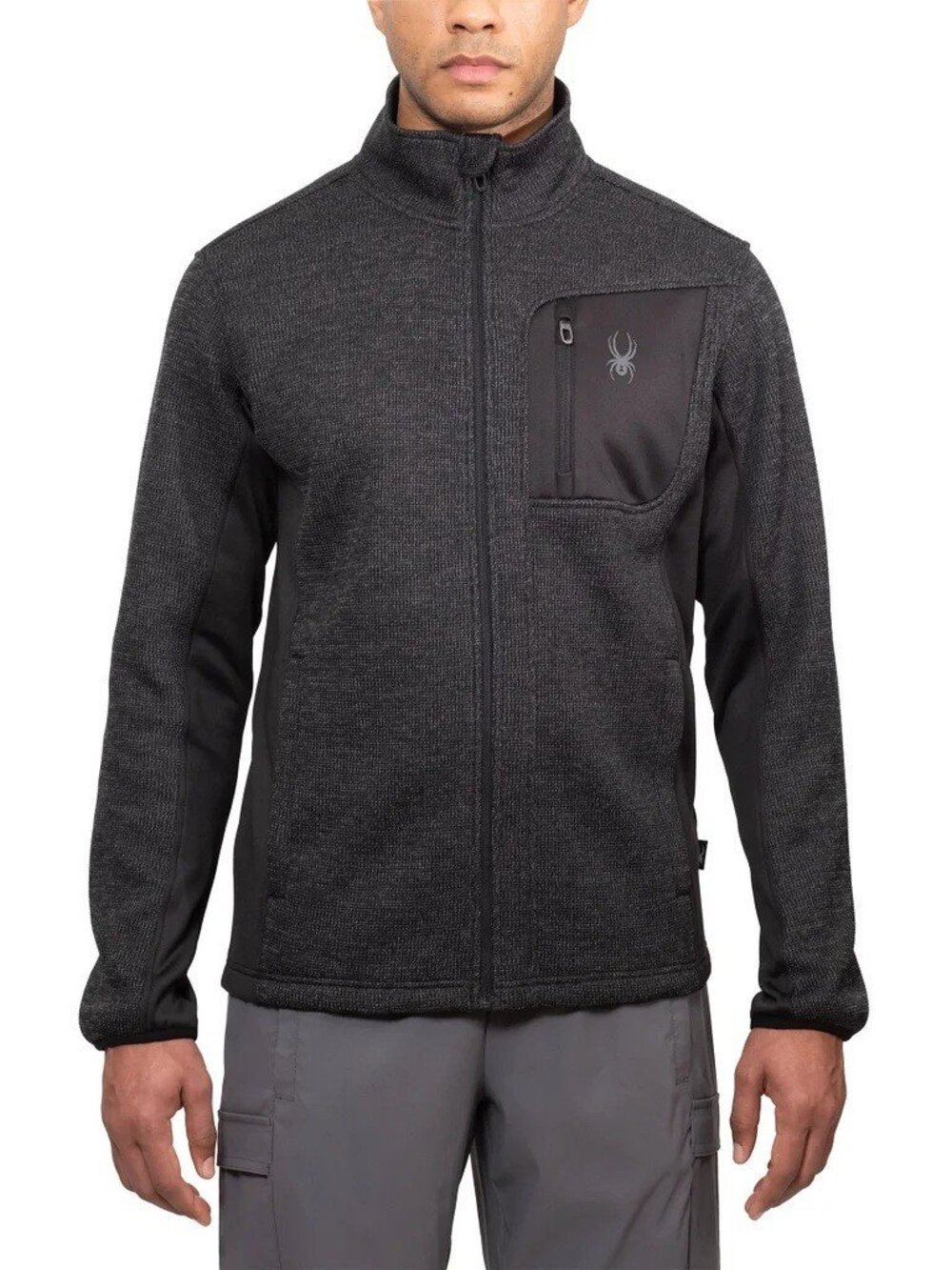 SPYDER Men's Full Zip Jacket, Size Large Color Black